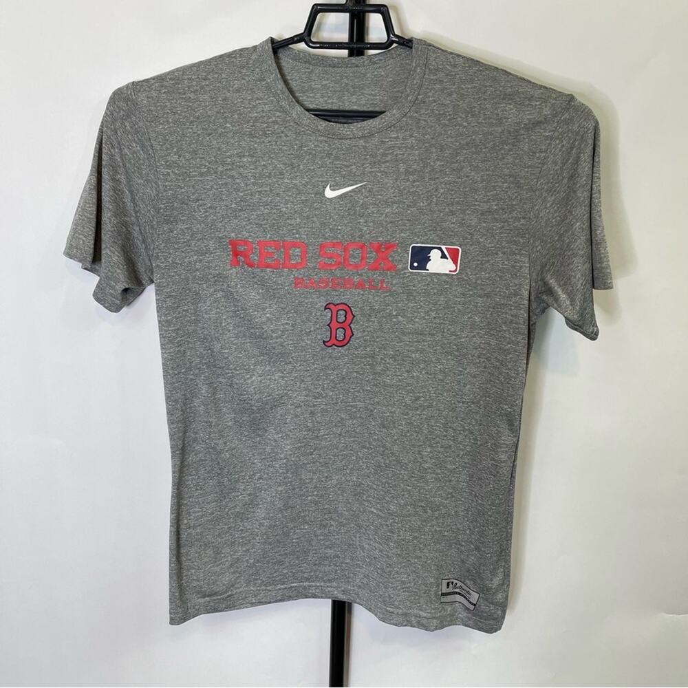 Nike Red Sox Baseball Shirt Grey Womens Size L